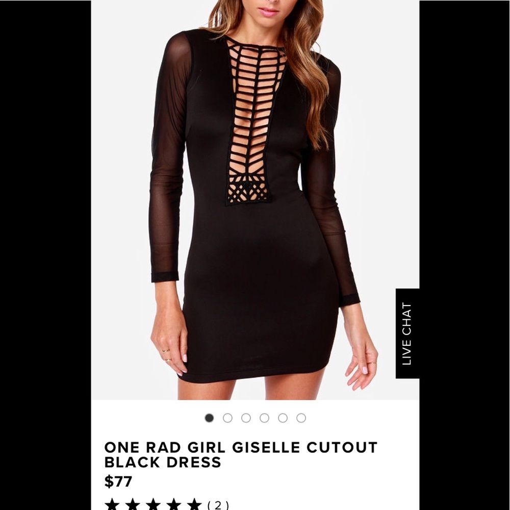 Little black dress with sheer long sleeves